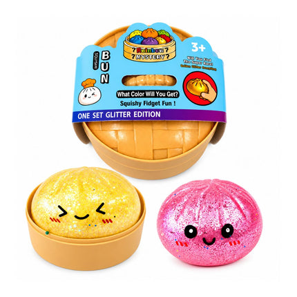 Squishy Glitter Lightup Dumpling Large Surprise 8.5cm Αντιστρές Παιχνίδι Έκπληξη σε Κουτάκι 1 Τεμάχιο 3+ Ετών σε Διάφορα Χρώματα