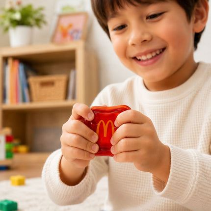Squishy Κύβος McDonald’s Nice Cube 5x5cm Αντιστρές Παιχνίδι 3+ Ετών Κόκκινο