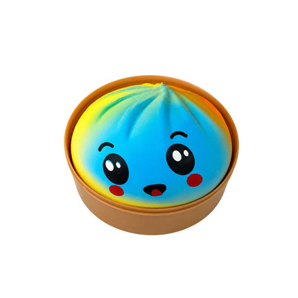 Squishy Rainbow Bun Dumpling Αφρώδες 8.5cm Antistress Παιχνίδι Έκπληξη σε Κουτάκι 3+ Ετών σε Διάφορα Χρώματα