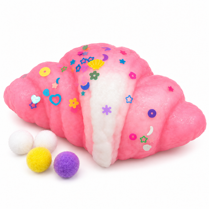 Squishy Antistress Παιχνίδι Κρουασάν με Μαλακή Υφή 9 x 7 cm σε 4 Χρώματα, 3+ Ετών