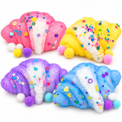 Squishy Antistress Παιχνίδι Κρουασάν με Μαλακή Υφή 9 x 7 cm σε 4 Χρώματα, 3+ Ετών