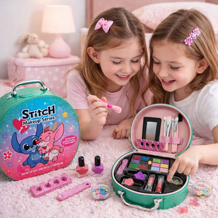 Stitch Makeup Series Παιδικό Σετ Μακιγιάζ  με Πολύχρωμη Παλέτα Σκιών & Διάφορα Αξεσουάρ Ομορφιάς 15 Τεμάχια 3+ Ετών