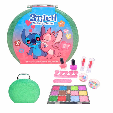 Stitch Makeup Series Παιδικό Σετ Μακιγιάζ  με Πολύχρωμη Παλέτα Σκιών & Διάφορα Αξεσουάρ Ομορφιάς 15 Τεμάχια 3+ Ετών