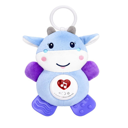 Sunlike Sooth & Glow Animal Little Pal Βρεφικό Μουσικό Ταυράκι με Φώτα, Μασητικό & Κρεμαστό Γάντζο 6+ Μηνών SL88005 Μπλε