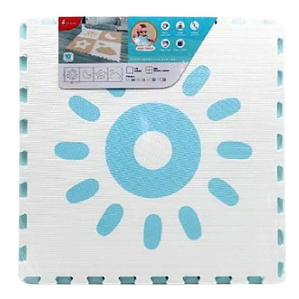 Sunta Κλασσικό Χαλάκι Παζλ 4 τεμαχίων 60x60x1cm Λευκό/Μπλέ