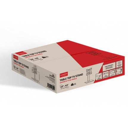 Superior Επιτραπέζια Βάση Τηλεόρασης 23″-43″ έως 40kg με Γυάλινη Βάση 20×20 SUPSTV019