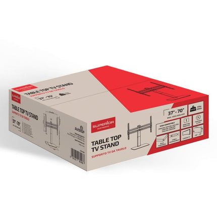 Superior Επιτραπέζια Βάση Τηλεόρασης 37″-70″ έως 40kg με Γυάλινη Βάση & VESA 600×400 SUPSTV020