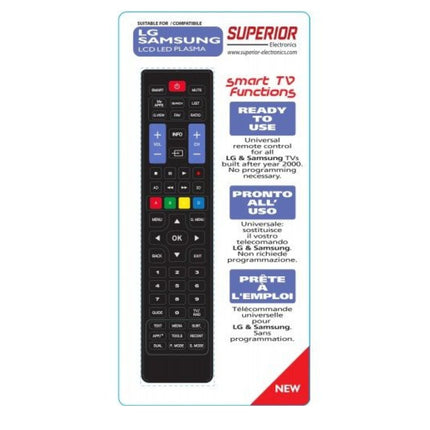 Superior Universal Τηλεχειριστήριο Τηλεόρασης Smart TV για LG & Samsung χωρίς Προγραμματισμό