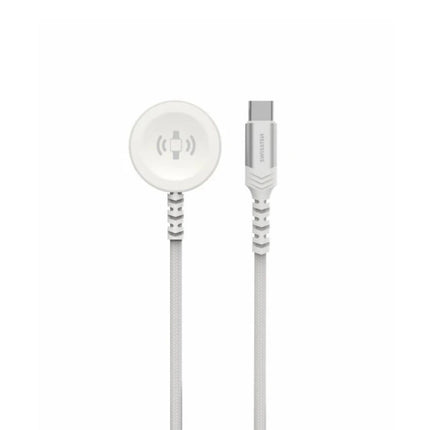 Swissten Μαγνητικό Ασύρματο Καλώδιο Φόρτισης Apple Watch με USB-C 1.2m 22065502 Άσπρο