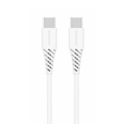 Swissten USB-C σε USB-C Power Delivery Καλώδιο 5A (100W) για Laptop 2.5m 71506530 Άσπρο