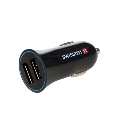 Swissten Φορτιστής Αυτοκινήτου 2x USB 2.4A με Καλώδιο USB σε USB-C 1.2m 20110908
