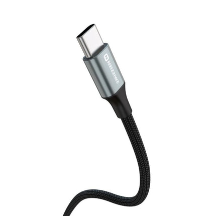 Swissten USB-A σε USB-C Braided Καλώδιο 3A (έως 60W) με Aluminum Shell 1.5m 71521309 Μαύρο
