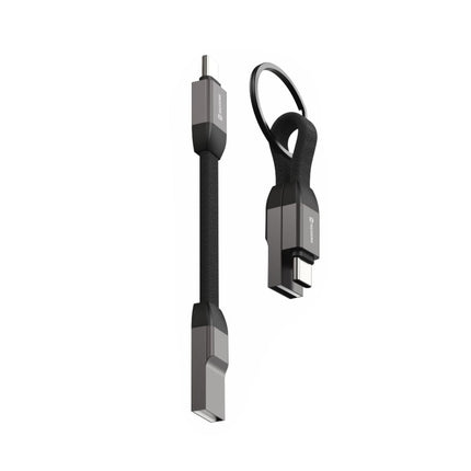 Swissten USB-A σε USB-C Magnetic Keychain Cable 15W Braided 9.7cm 1551050 Μαύρο