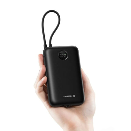 Swissten VoltBox Power Bank 35W 30000mAh με Ενσωματωμένα Καλώδια USB-C & Lightning 22013938