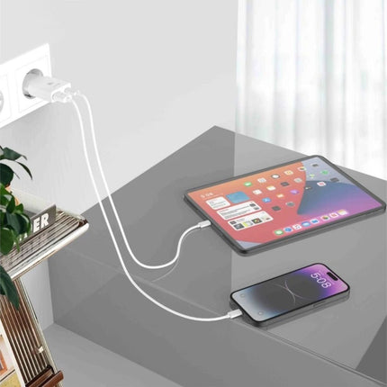 Swissten Slim GaN Ταξιδιωτικός Φορτιστής 30W με USB-C Power Delivery & USB-A Quick Charge 22070201 Άσπρο