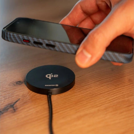 Swissten MagPuck Μαγνητικός Ασύρματος Φορτιστής 15W με Καλώδιο 1.5m (Συμβατός με MagSafe) 22055560