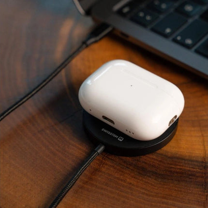 Swissten MagPuck Μαγνητικός Ασύρματος Φορτιστής 15W με Καλώδιο 1.5m (Συμβατός με MagSafe) 22055560