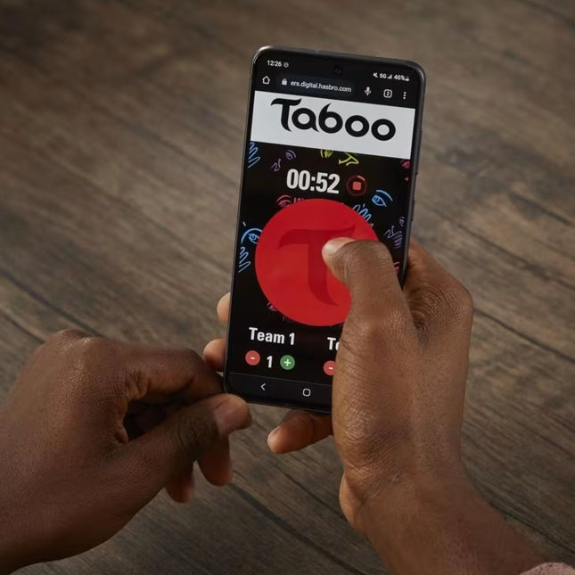 Hasbro Taboo Επιτραπέζιο Παιχνίδι Λέξεων με Κόρνα, Κλεψύδρα και Σημειωματάριο13+ Ετών