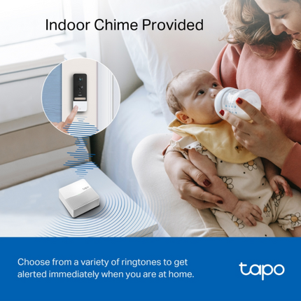 TP-LINK TAPO Πόρτας με Κάμερα, Έξυπνη Μπαταρίας 2K 5MP, Νυχτερινή Όραση, IP64, Αντικλεπτικός Συναγερμός