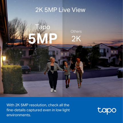 TP-LINK TAPO Πόρτας με Κάμερα, Έξυπνη Μπαταρίας 2K 5MP, Νυχτερινή Όραση, IP64, Αντικλεπτικός Συναγερμός