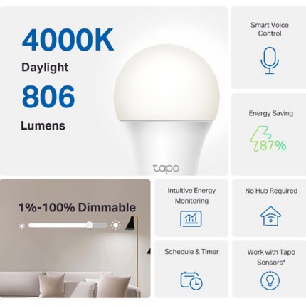 Smart Wi-Fi Λάμπα TP-LINK TAPO Φωτίστε Έξυπνα τον Χώρο σας TAPO L520E