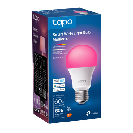 Smart Wi-Fi Λάμπα TP-Link Tapo – Πολύχρωμη Φωτεινότητα & Έξυπνος Έλεγχος