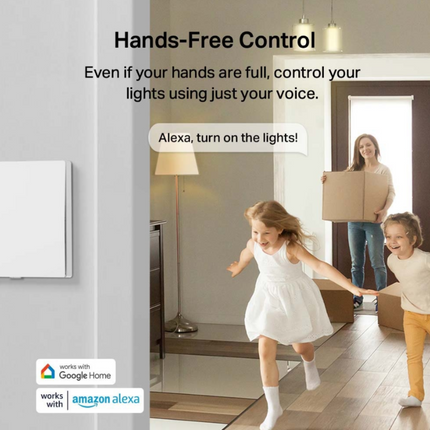 TP-LINK TAPO Έξυπνος Διακόπτης Φωτός, Έλεγχος από Απόσταση και Φωνητικές Εντολές, Λευκός