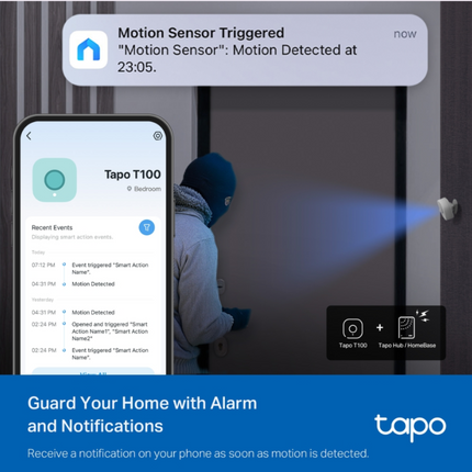 TP-LINK TAPO Εξυπνη Ανίχνευση Κίνησης για Άμεση Ειδοποίηση & Εξοικονόμηση Ενέργειας