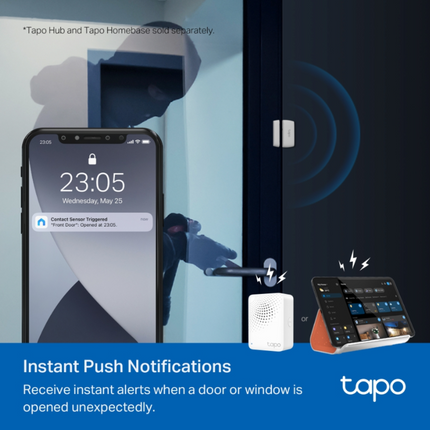 TAPO T110 TP-LINK Έξυπνος Αισθητήρας Επαφής Πόρτας & Παραθύρου Ειδοποιήσεις & Έξυπνος Έλεγχος από Παντού