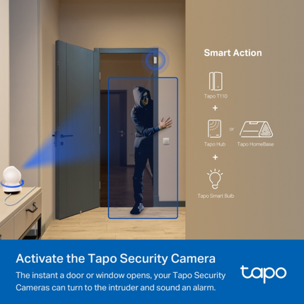 TAPO T110 TP-LINK Έξυπνος Αισθητήρας Επαφής Πόρτας & Παραθύρου Ειδοποιήσεις & Έξυπνος Έλεγχος από Παντού