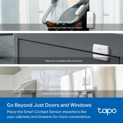 TAPO T110 TP-LINK Έξυπνος Αισθητήρας Επαφής Πόρτας & Παραθύρου Ειδοποιήσεις & Έξυπνος Έλεγχος από Παντού