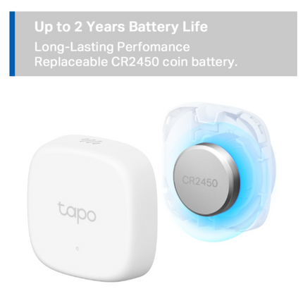 TAPO T310 Έξυπνος Αισθητήρας Θερμοκρασίας & Υγρασίας Tapo Υψηλή Ακρίβεια και Έξυπνες Ειδοποιήσεις σε Πραγματικό Χρόνο