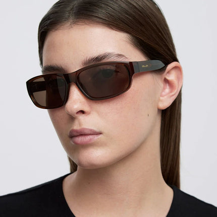 MELLER TAYE Unisex Περιμετρικά Γυαλιά Ηλίου με Πορτοκαλί Σκελετό και Καφέ Πολωτικούς Φακούς UV400 TAY-MUSTARDKAKAO Mustard Kakao