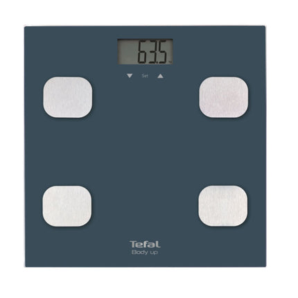 TEFAL Body Up Ζυγαριά Μπάνιου Ανάλυσης Σώματος έως 150 kg με Αυτόματη Αναγνώριση Χρήστη BM2520 Μπλε