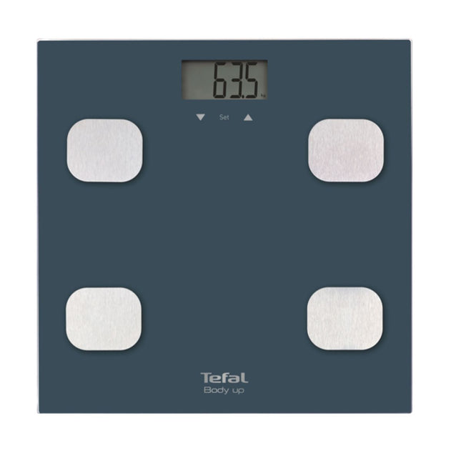 TEFAL Body Up Ζυγαριά Μπάνιου Ανάλυσης Σώματος έως 150 kg με Αυτόματη Αναγνώριση Χρήστη BM2520 Μπλε