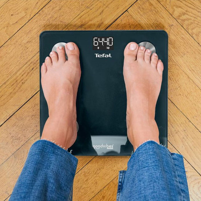 TEFAL Goodvibes Life+ Έξυπνη Ζυγαριά Μπάνιου Bluetooth έως 180kg με 10 Δείκτες Μέτρησης BM9620 Μπλε