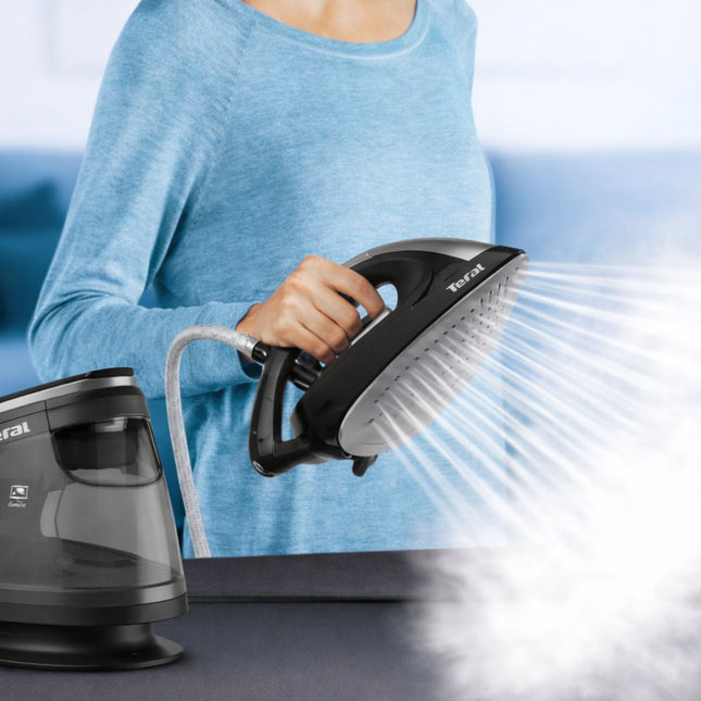 TEFAL Express Easy Σιδεροσύστημα Υψηλής Πίεσης 6 bar 2200W με Αποσπώμενο Δοχείο Νερού 1.7L SV6140 Μαύρο/Γκρίζο