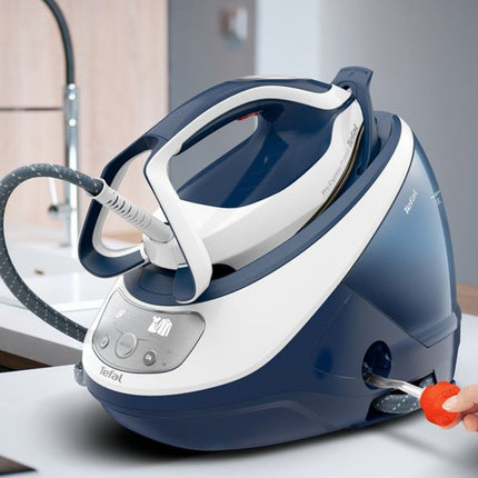 TEFAL Pro Express Protect Σιδεροσύστημα Υψηλής Πίεσης 7.6 bar 2600W με Δοχείο Νερού 1.8L GV9221 Μπλε/Άσπρο