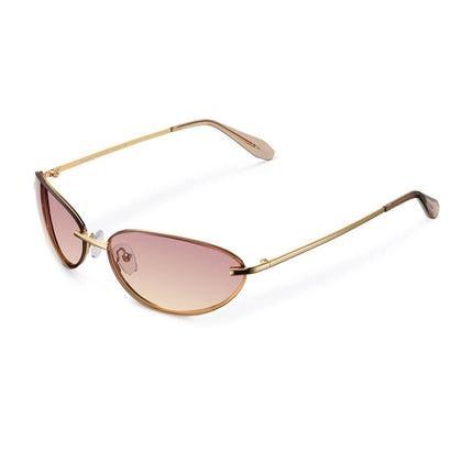 MELLER TEMBA Unisex Περιμετρικά Γυαλιά Ηλίου με Χρυσό Μεταλλικό Σκελετό και Καφέ Πολωτικούς Φακούς UV400 TE-GOLDBROWN Gold Brown