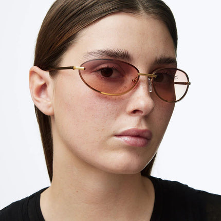 MELLER TEMBA Unisex Περιμετρικά Γυαλιά Ηλίου με Χρυσό Μεταλλικό Σκελετό και Καφέ Πολωτικούς Φακούς UV400 TE-GOLDBROWN Gold Brown