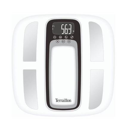 Terraillon Window Color Coach Ζυγαριά Μπάνιου με Ανάλυση Σύστασης Σώματος & Λίπους, Υποστήριξη 8 Χρηστών και Ζύγιση έως 180 kg 14959 Λευκό