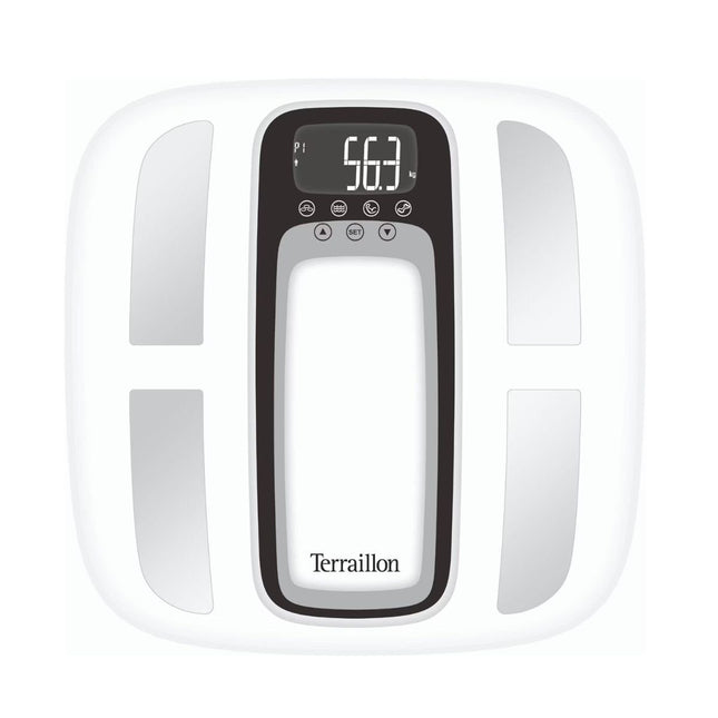 Terraillon Window Color Coach Ζυγαριά Μπάνιου με Ανάλυση Σύστασης Σώματος & Λίπους, Υποστήριξη 8 Χρηστών και Ζύγιση έως 180 kg 14959 Λευκό
