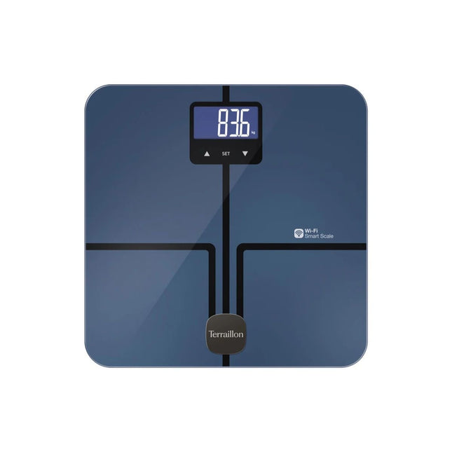 TERRAILLON Master Coach Ultra Ηλεκτρονική Ζυγαριά Μπάνιου Wi-Fi, Ανάλυση Σύστασης Σώματος, Καρδιακός Ρυθμός & LCD Οθόνη, Ζύγιση έως 180kg
