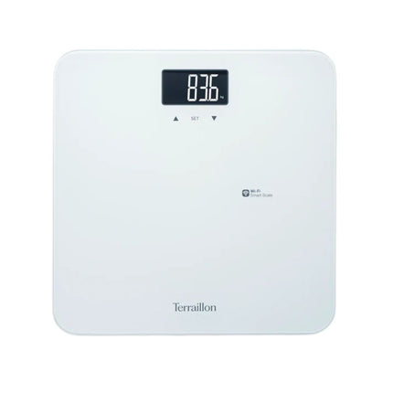 Terraillon Master Form Ultra WiFi Ζυγαριά Μπάνιου με Παρακολούθηση BMI και Σύστασης Σώματος μέσω MyHealth έως 180 kg 15053 Λευκό