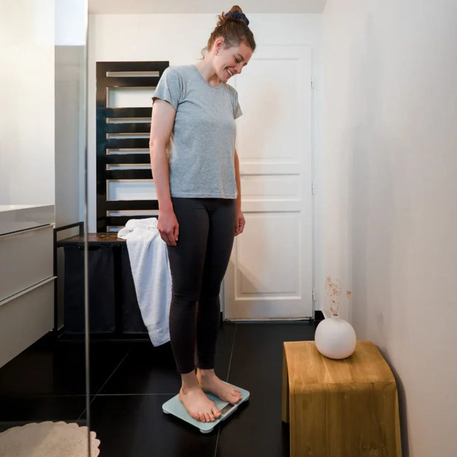 Terraillon Power Free Ηλεκτρονική Ζυγαριά Μπάνιου Χωρίς Μπαταρίες με Τεχνολογία Dynamo, Οικολογικό Σχεδιασμό και Οθόνη LCD έως 180 kg 15389 Γαλάζιο