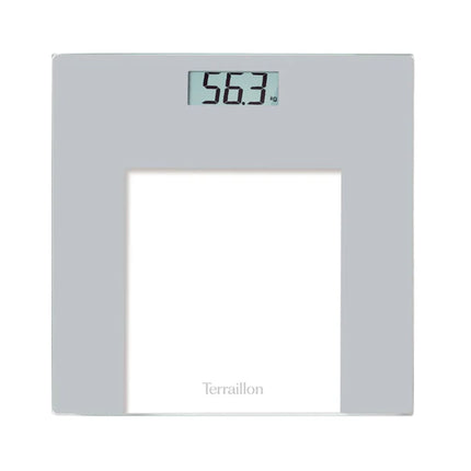 Terraillon TP1000 Glass Ηλεκτρονική Γυάλινη Ζυγαριά Μπάνιου Ultra Flat με Μεγάλη Οθόνη LCD έως 150 kg 15435 Λευκό/Γκρι
