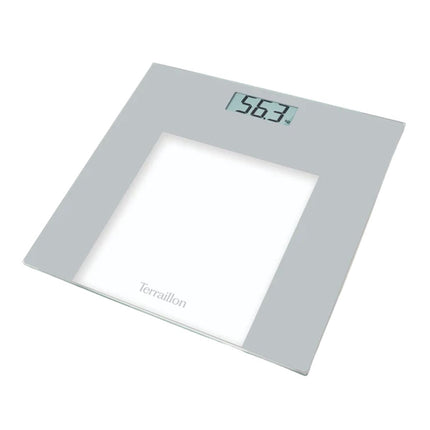 Terraillon TP1000 Glass Ηλεκτρονική Γυάλινη Ζυγαριά Μπάνιου Ultra Flat με Μεγάλη Οθόνη LCD έως 150 kg 15435 Λευκό/Γκρι