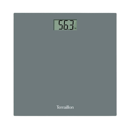 Terraillon TX1500 Ηλεκτρονική Ζυγαριά Μπάνιου με Ultra-Flat Γυάλινη επιφάνεια, LCD Οθόνη έως 150kg 15414 Γκρι