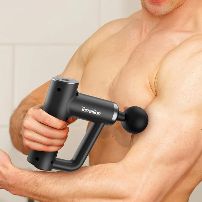 Terraillon Multi-Zone Massage Gun Πιστόλι Μασάζ με 6 Ταχύτητες & 4 Κεφαλές για Ολόκληρο το Σώμα 15366 Μαύρο