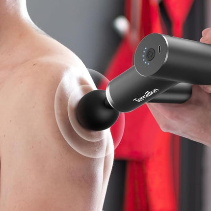 Terraillon Multi-Zone Massage Gun Πιστόλι Μασάζ με 6 Ταχύτητες & 4 Κεφαλές για Ολόκληρο το Σώμα 15366 Μαύρο
